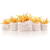 Брендированные бумажные пакеты для картофеля фри