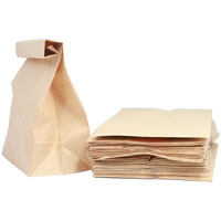 Бумажные пакеты на вынос с прямоугольным дном